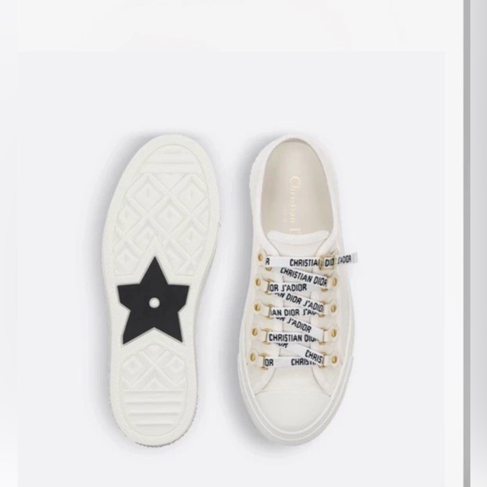 Dior White and Black Star Sneakers